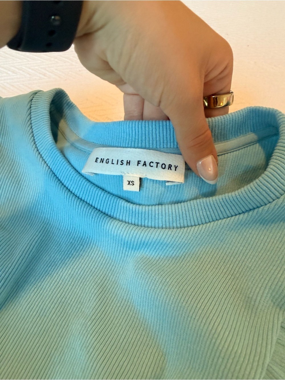 English Factory Merrow Ruffle Top 🩵 - Picture 2 of 3